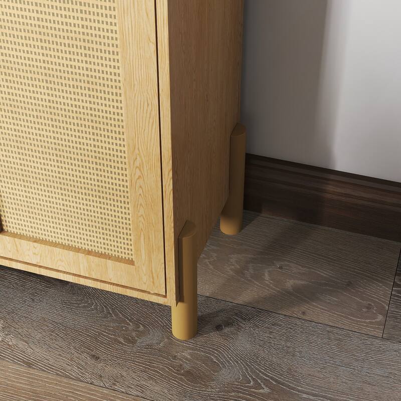 Mid-Century Modern 4-Door Storage Cabinet