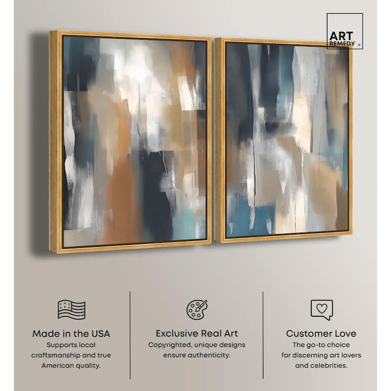 Vertical Rush Canvas Set of 2 by Art Remedy