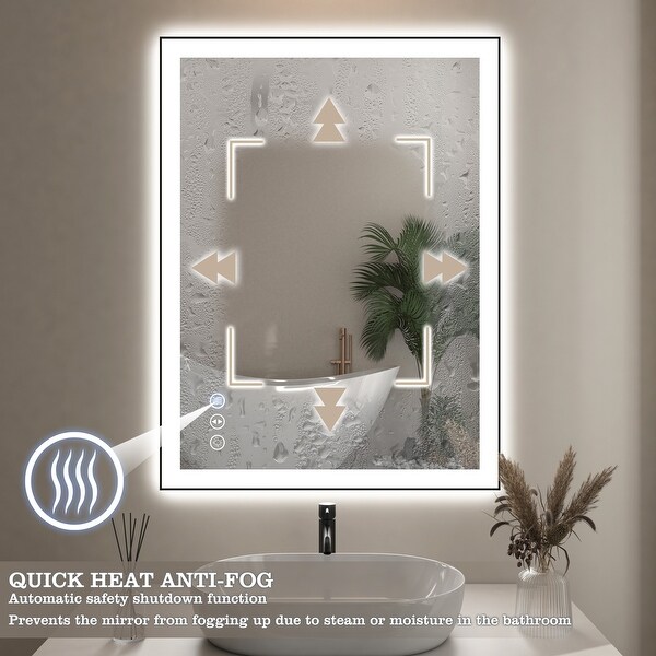 Light up rectangle mirror hot sale