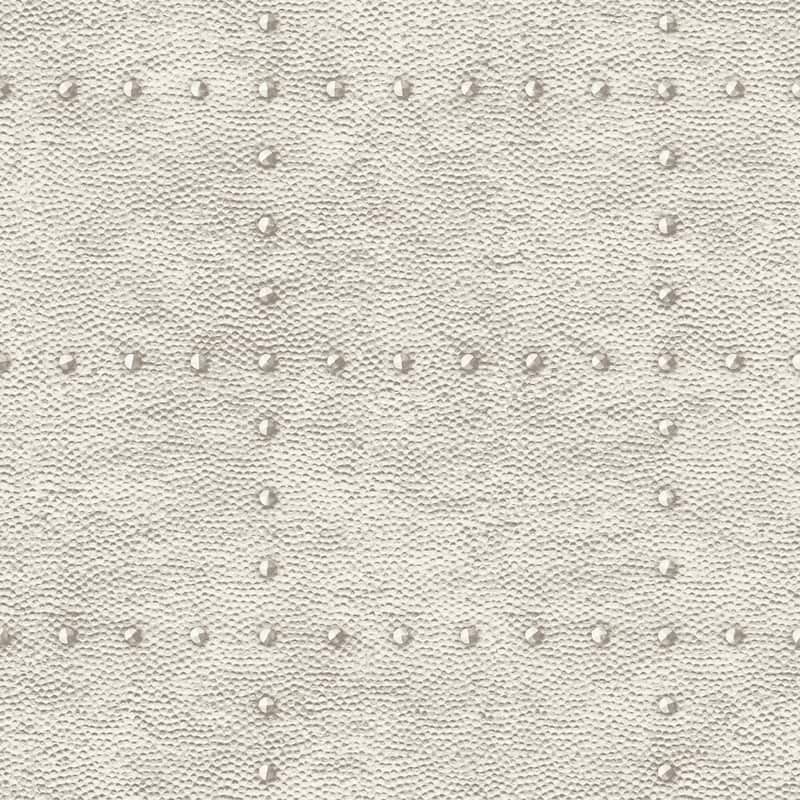 A-Street Prints Goldberg Ivory Hammered Metal Wallpaper