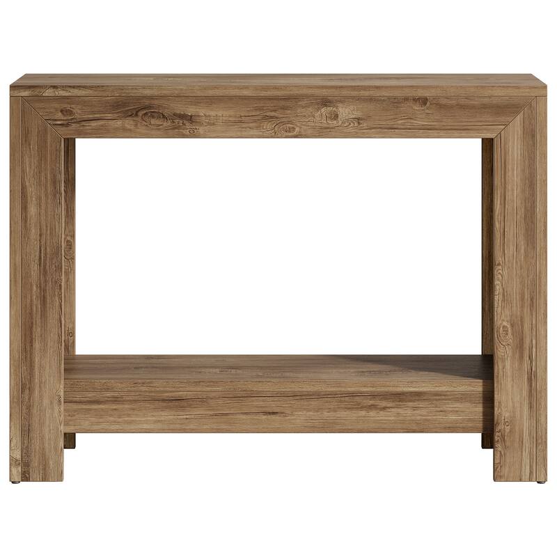 41.34-inch Rectangle Wood Console Table Simple Geometric Entryway Accent Table