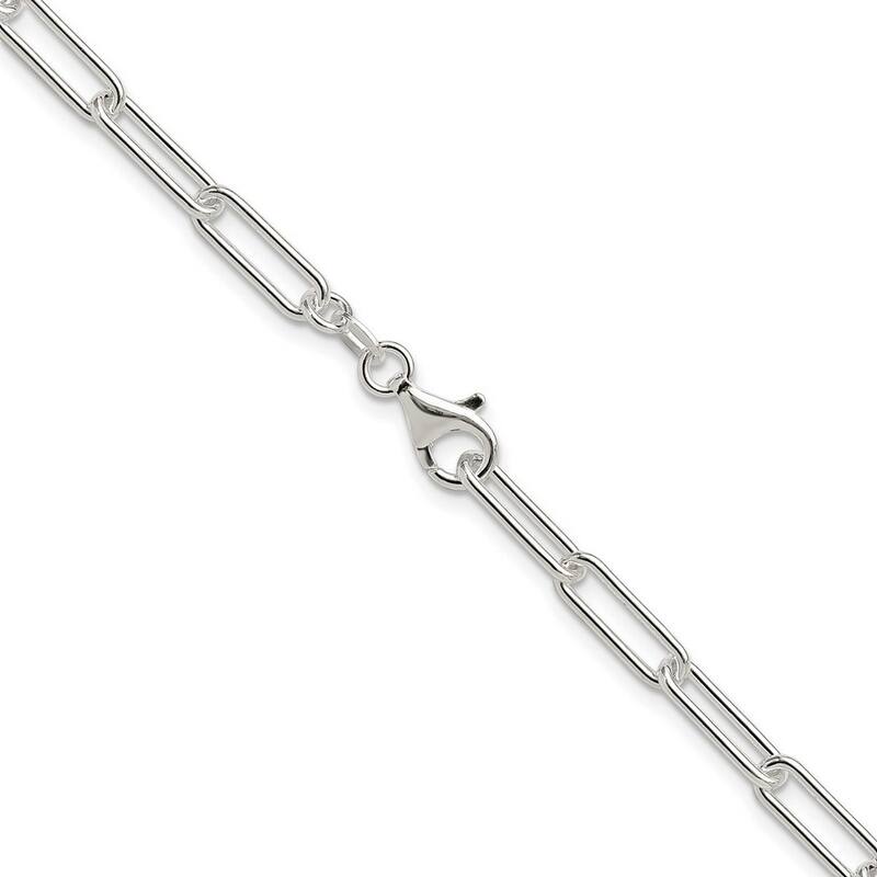 Curata 925 Sterling Silver Polished 4.5mm Paperclip Chain Necklace Options: 16 18 20 22 24