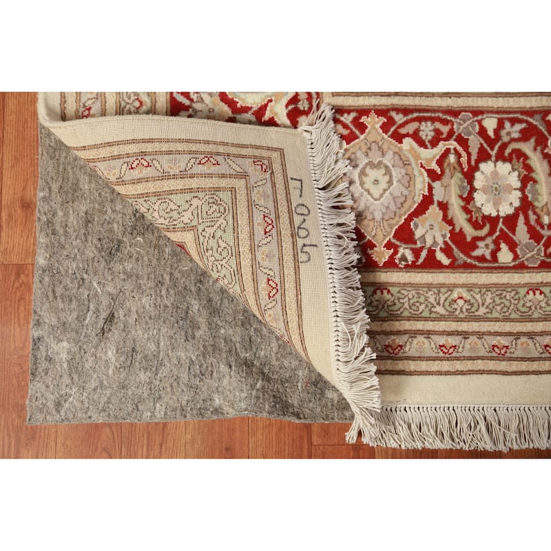 Medallion Tabriz Mahi Oriental Large Rug Handmade Wool Carpet - 10'2"x 14'3"