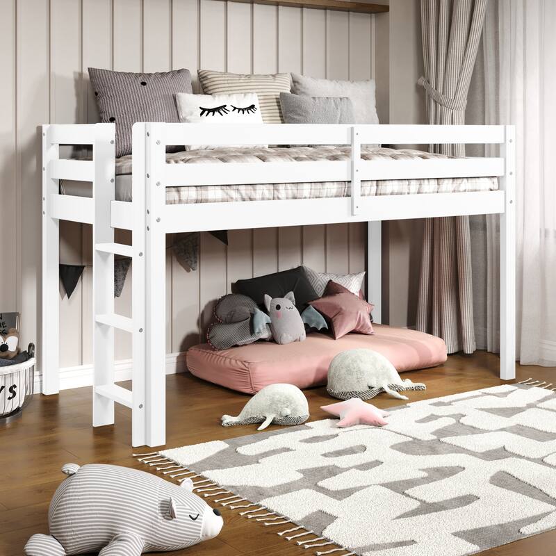Taylor & Olive Trillium Low Loft Twin Bed with End Ladder