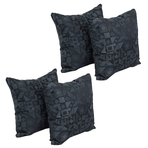 Blazing Needles 17-inch Square Throw Pillows (Set of 4)
