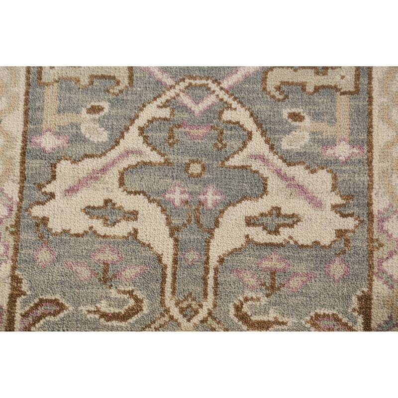 Oushak Oriental Runner Rug Hand-Knotted Wool Carpet - 2'7" x 9'10"