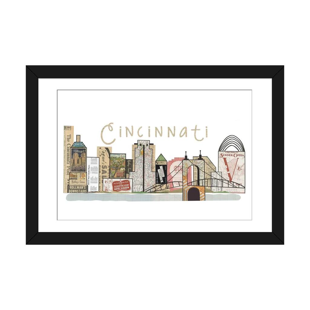 iCanvas "Cincinnati Horizontal Skyline" by Paper Cutz