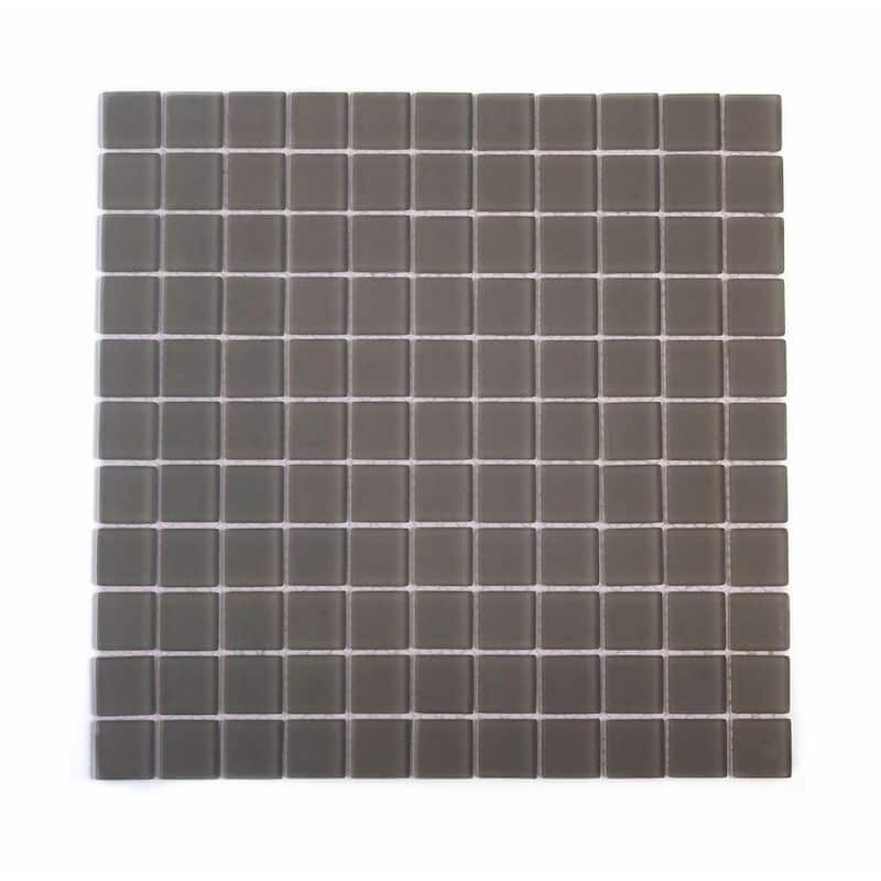 Apollo tile 12" x 12" Colorway Matte Stone Blue Glass Tile (9.67 sq ft/case) - 10 Pack