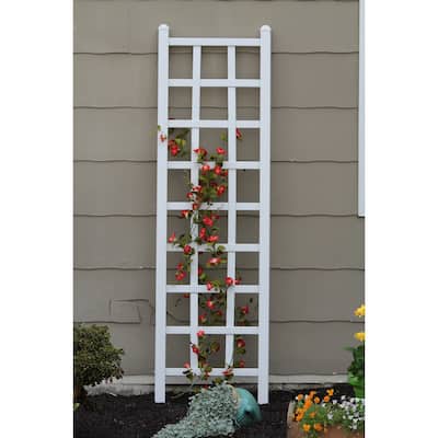 DuraTrel Elmwood 22" x 75" White Vinyl Trellis