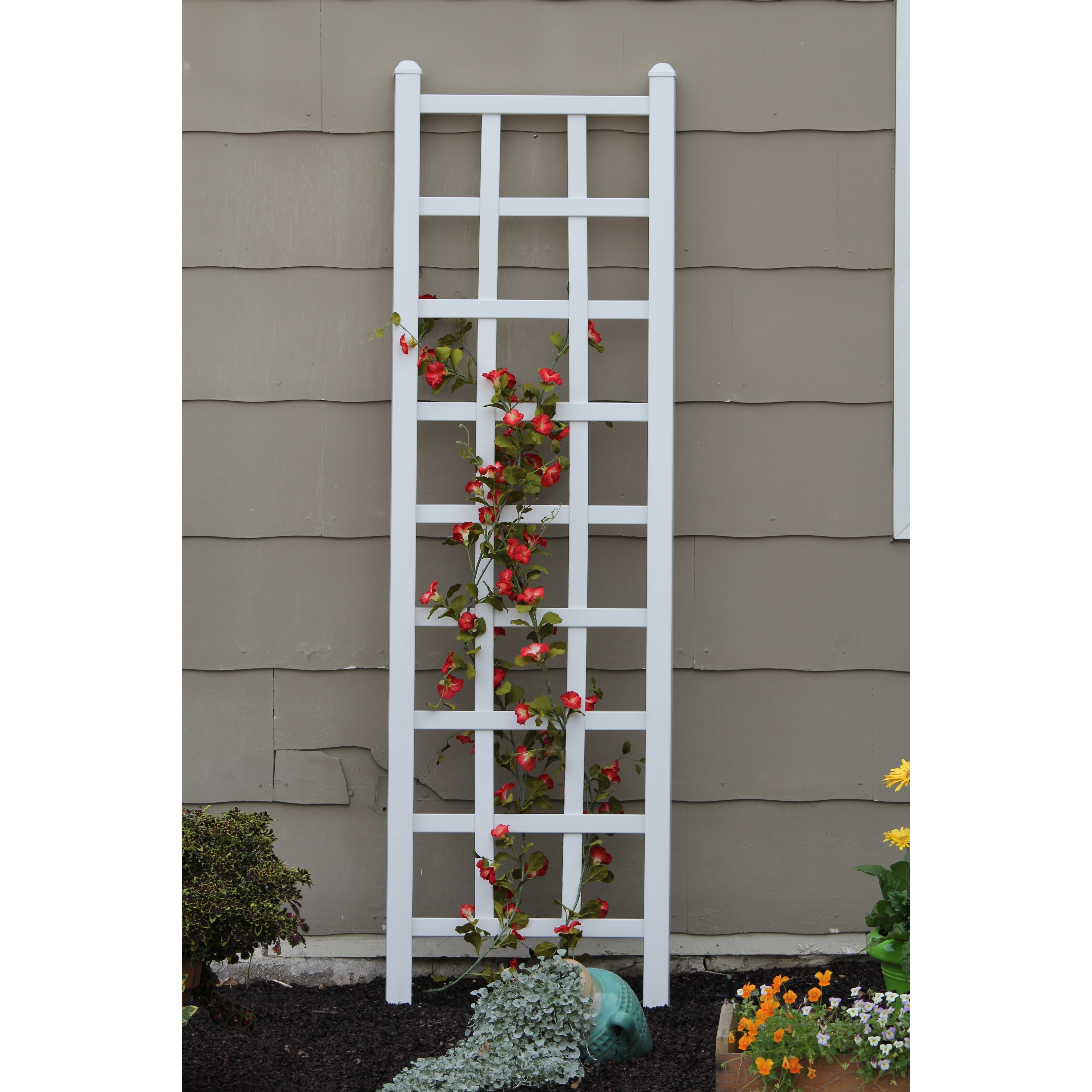 DuraTrel Elmwood 22" x 75" White Vinyl Trellis