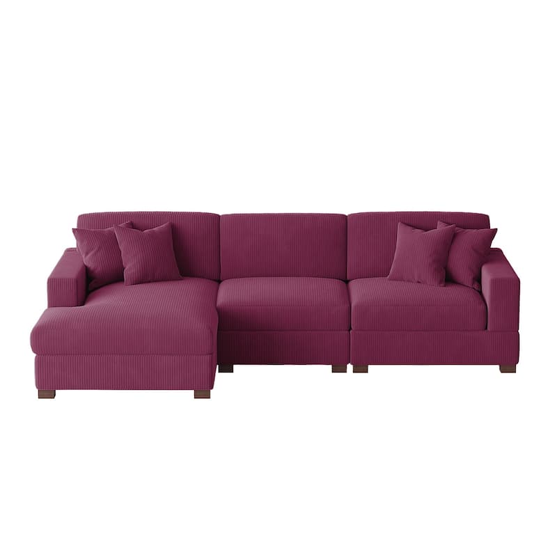 Oversized L-shaped Modular Sectional Sofa with Chaise Lounge