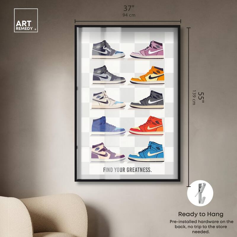 Find Your Greatness Sneakers Shadowbox by Art Remedy