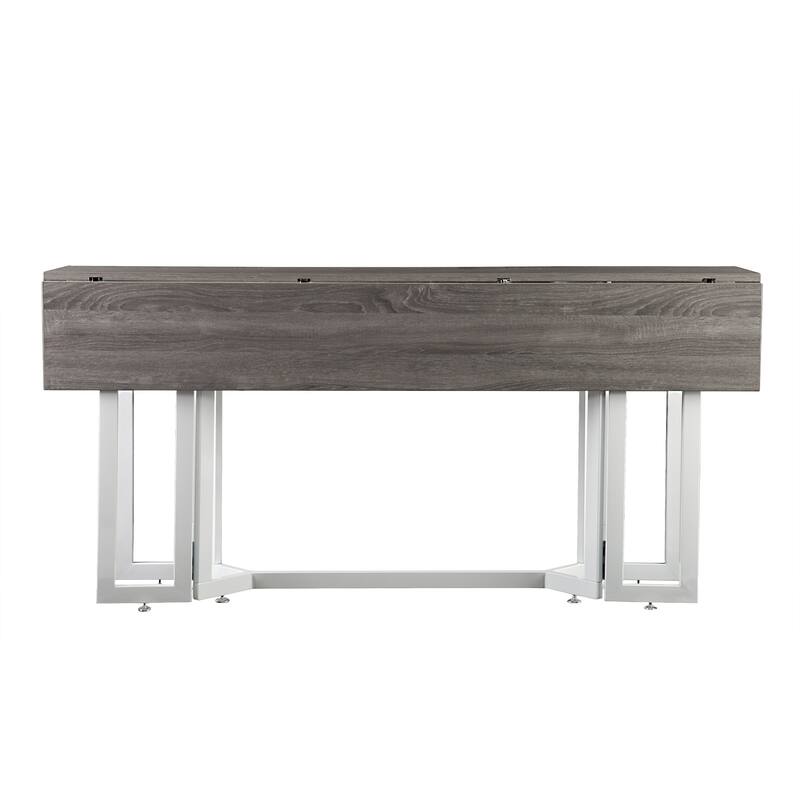 SEI Furniture Driness Grey Drop Leaf Table