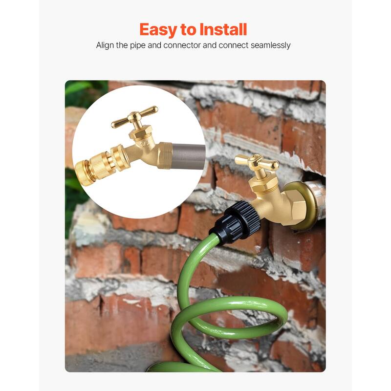 Anmytek Hose Bibb 1/2 Inch FIP x 3/4 Inch MHT Faucet Spigot