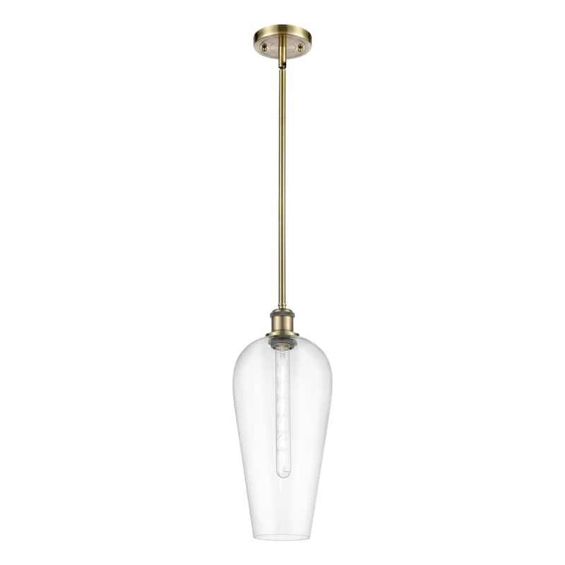 Innovations Lighting Endless Possibilities Ballston - Chelsea - 1 Light 8" Stem Hung Mini Pendant - Antique Brass/Clear