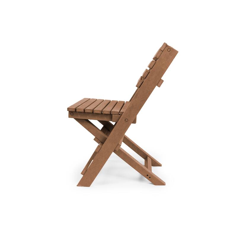 Las Cabos Fully Assembled All-Weather Outdoor Folding Bistro Set - 3-piece