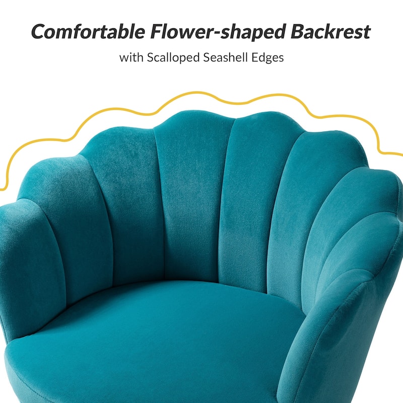 Xabier Cute Modern Upholstered Barrel Chair Accent Chair with Tufted Back by HULALA HOME