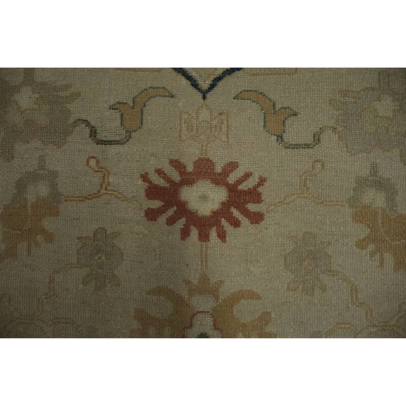 Hand Knotted Oriental 100% Wool Carpet Traditional Floral Greys & Charcoal Ziegler Area Rug - 9' 9'' X 7' 7''