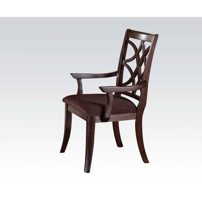 Set of 2 Wood Dining Chairs in Walnut Finish