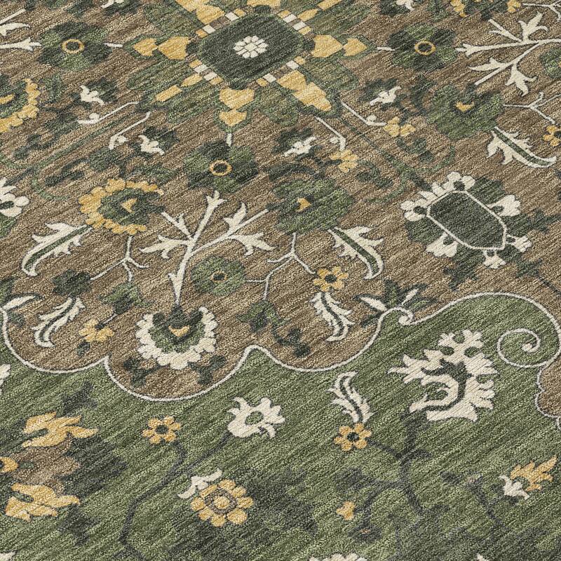 Machine Washable Indoor/ Outdoor Traditional Savannah Chantille Rug