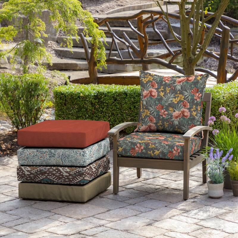 ARDEN Phoebe Floral Outdoor 24 in. Conversation Set Cushion - 24 (L) x 24 (W) x 5.75 (H)