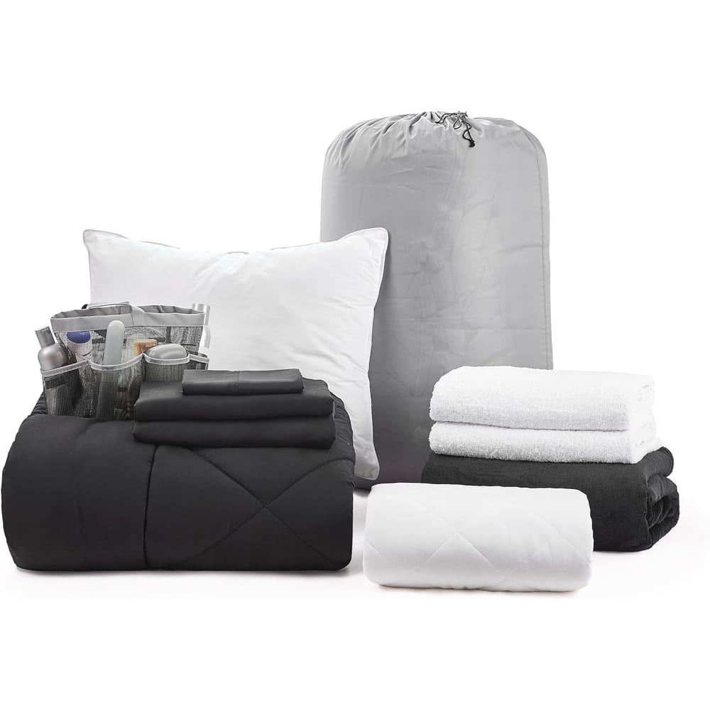 Porch & Den Harglow Black Twin XL College Dorm Bedding Set