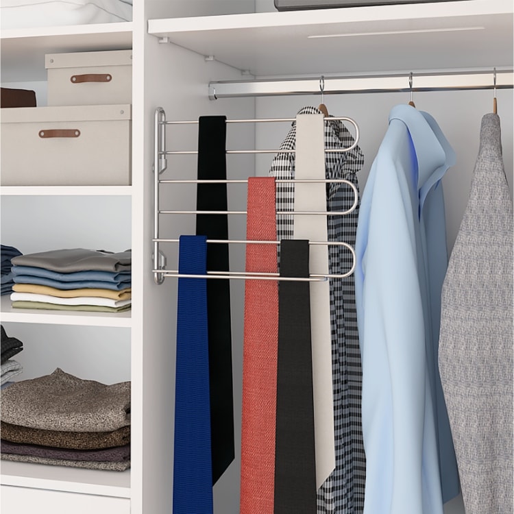 Wall mounted discount tie organizer