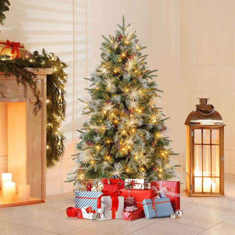 Costway 5/6/7 FT Artificial Christmas Tree with 602/806/1072 Branch - Green - See Details