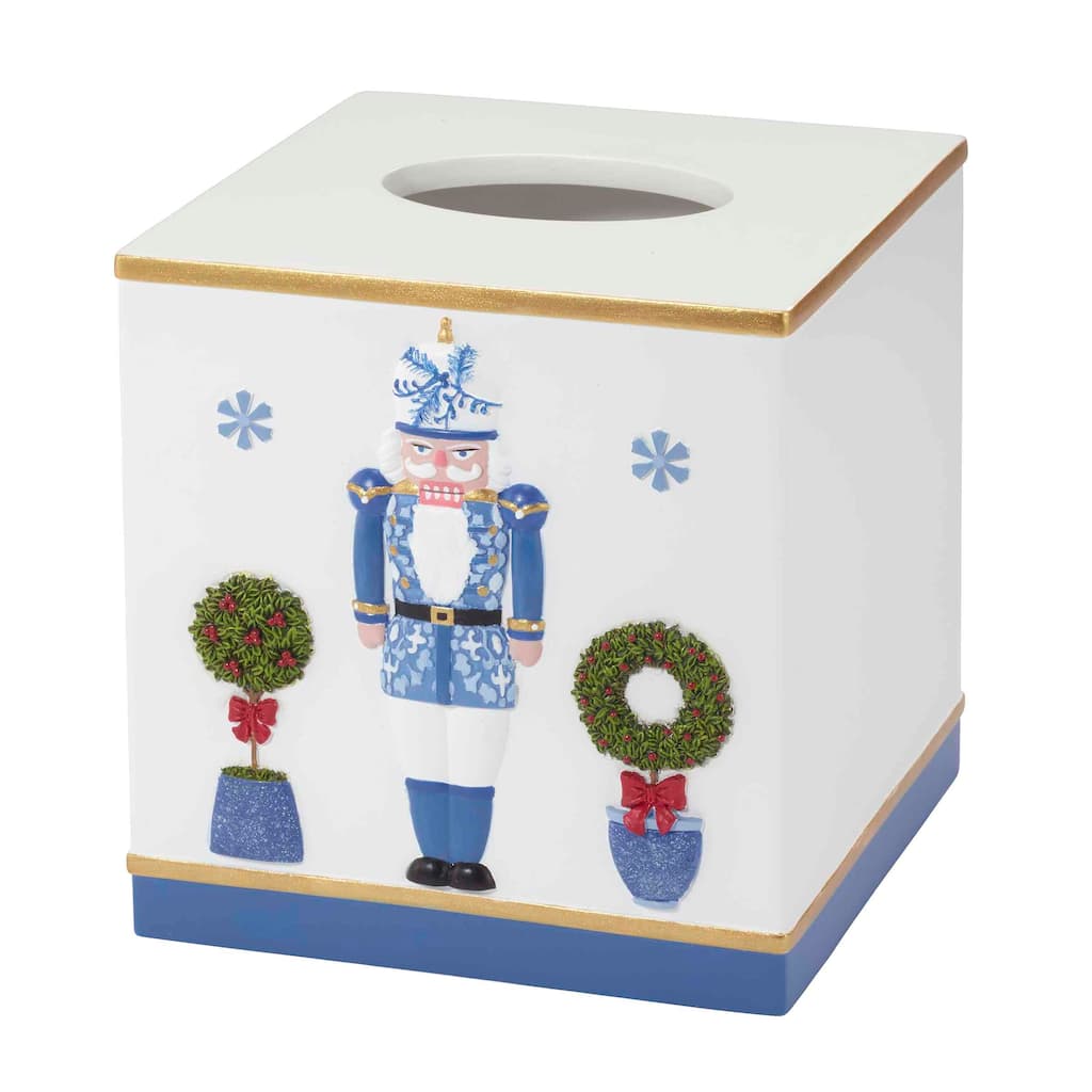 Avanti Linens Nutcracker Trellis Tissue Cover - White - Tissue Cover