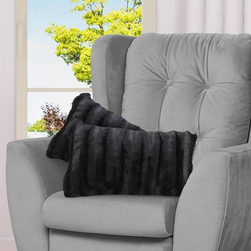 Cheer Collection Decorative Throw Pillows (Set of 2) - Black