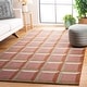 preview thumbnail 4 of 22, SAFAVIEH Handmade Genre Helouisa Mid-Century Modern Wool Rug 4' x 6' - Pink/Beige - Rectangle