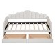 preview thumbnail 27 of 43, Pink Upholstered Bed/ Roll-out Trundle Drawers Storage Bed/ Sofabed