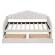 preview thumbnail 30 of 37, Velvet Twin Daybed with Storage Drawers and USB Ports, Upholstered Sofa Bed