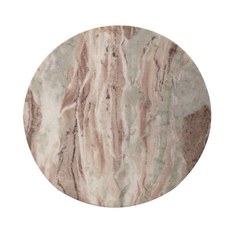 Eclipse Greystone Marble Top Pewter Metal Nesting Tables