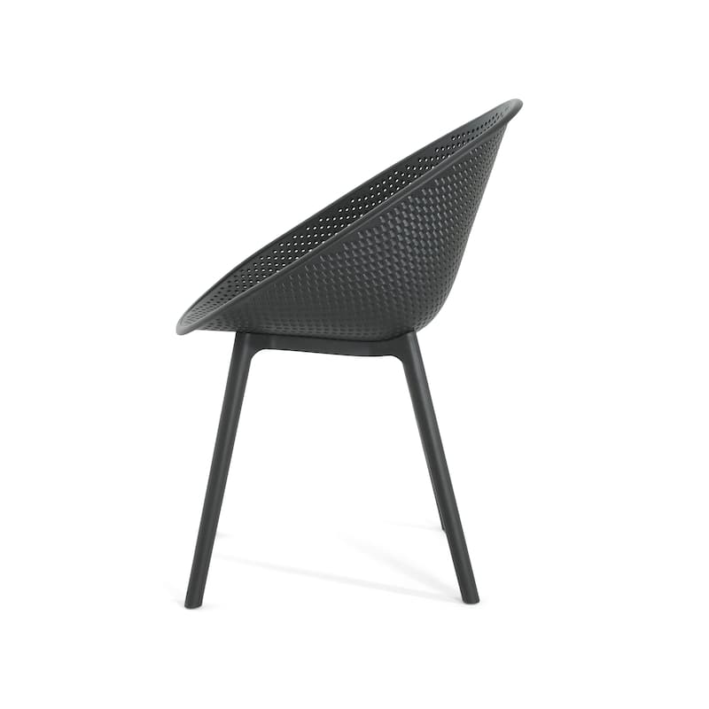Brava Indoor/Outdoor Modern Dining Chairs Lightweight & Durable (Set of 2) by Christopher Knight Home