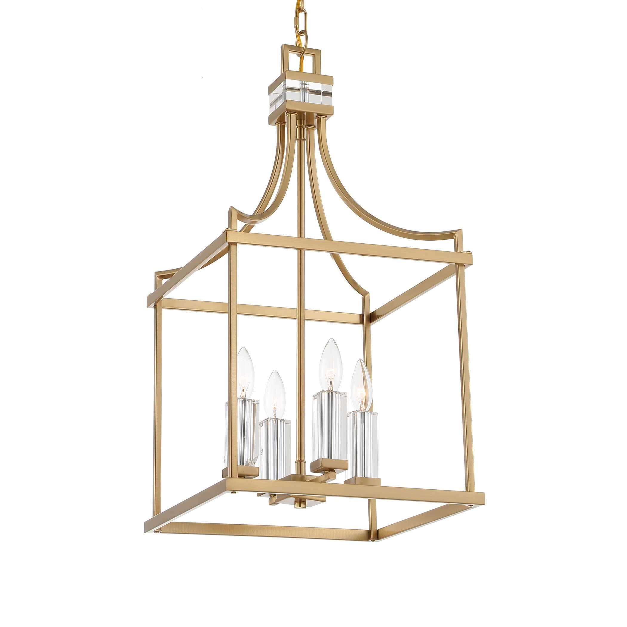 Uttermost Montreal 4 Light Brass Lantern Pendant - 13.875"W x 13.875"D x 27.75"H