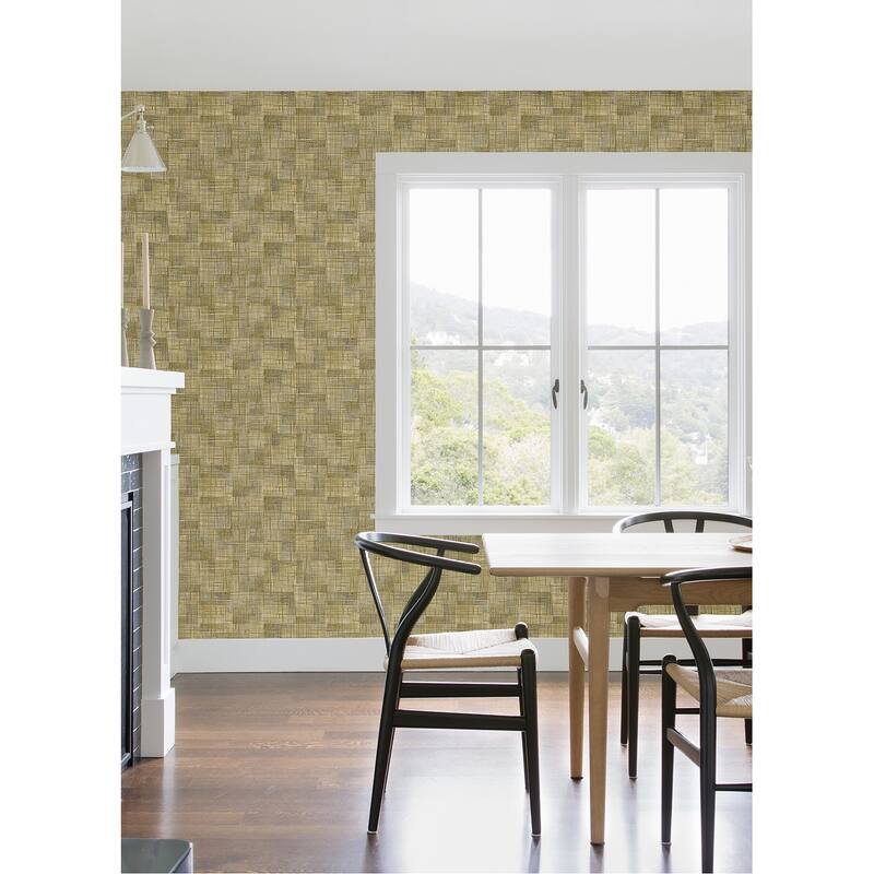 A-Street Prints Ting Brown Lattice Wallpaper