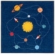 preview thumbnail 2 of 14, SAFAVIEH Kids Playhouse Machine Washable Slip Resistant Estel Neighborhood Road Rug 5' Square - Navy/Gold - Square