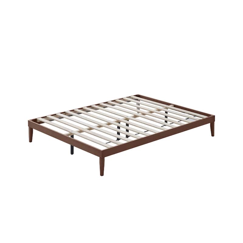 Zion Solid Wood Platform Bed - Brown - King