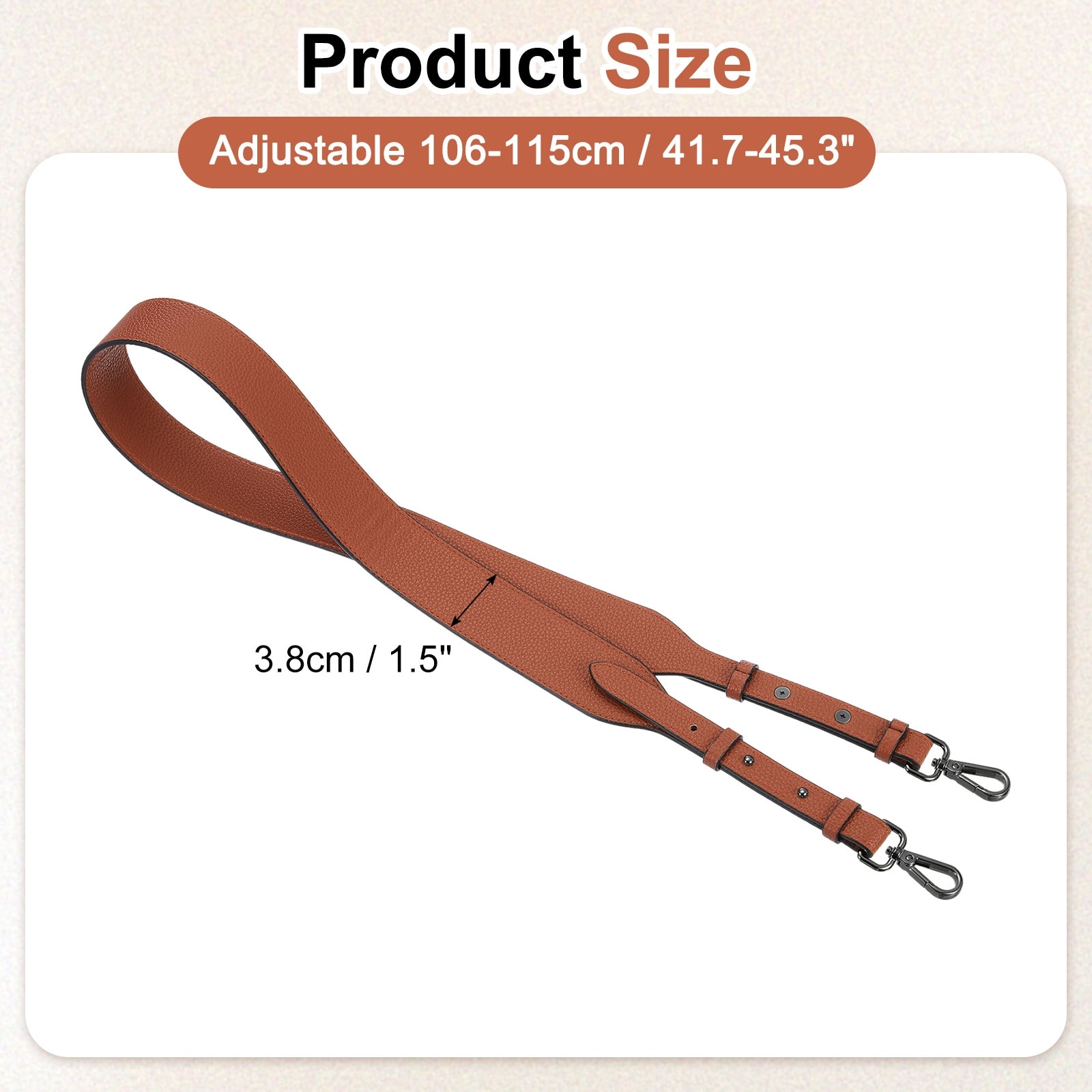 PU Leather Purse Strap, Adjustable Crossbody Replacement Straps for Handbags, Shoulder Bag
