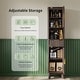 preview thumbnail 11 of 19, Garvee 67" Tall Freestanding Narrow Raised Bathroom Laundry Storage Cabinet with Drawer