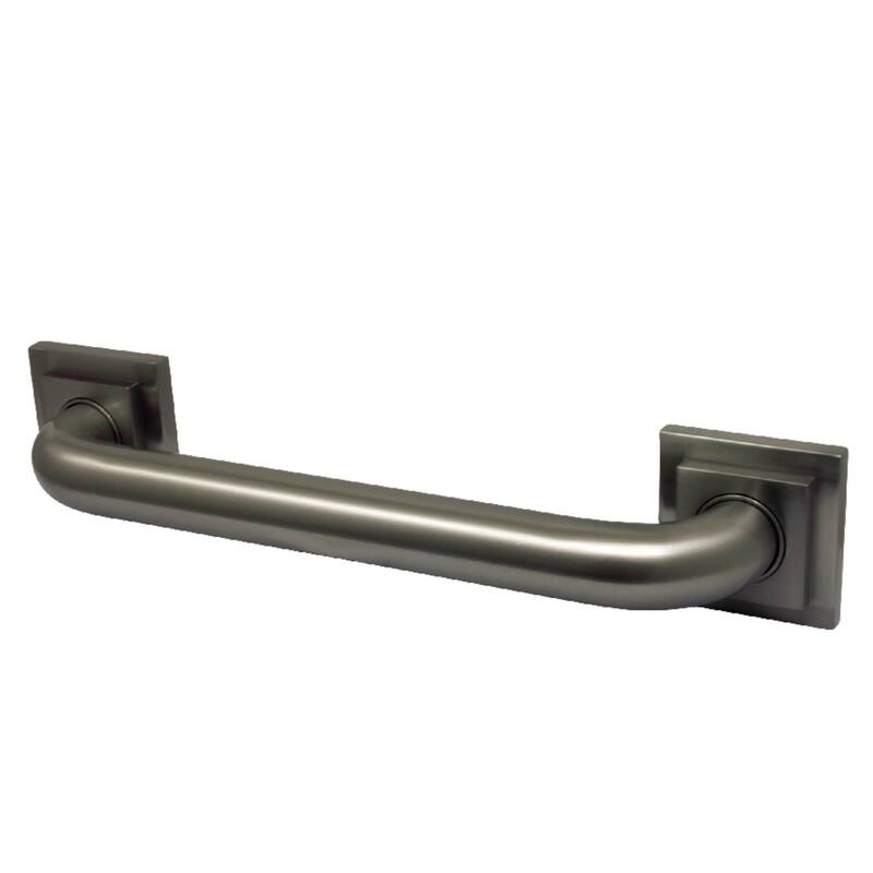 Kingston Brass Claremont 12-Inch x 1-1/4-Inch O.D Grab Bar - Brushed Nickel
