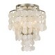 preview thumbnail 1 of 3, Brielle 3 Light Antique Silver Ceiling Mount - 13'' W x 16'' H