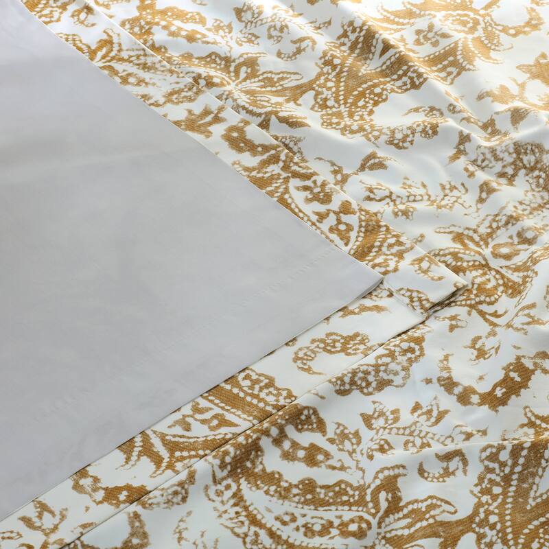 Exclusive Fabrics Edina Washed Classic Paisley Printed Cotton Curtain Panel