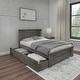 preview thumbnail 4 of 13, Max and Lily Farmhouse Full Bed w/ Panel Headboard and Storage Drawers Driftwood