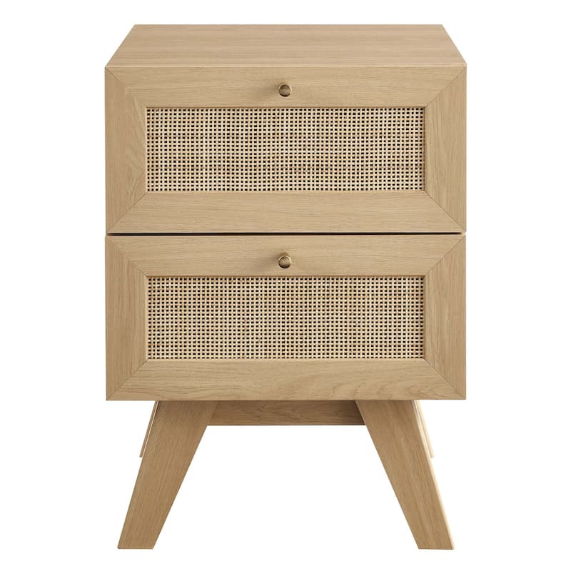 Soma Rattan Weave 2 Drawer Nightstand