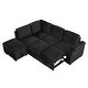 preview thumbnail 54 of 79, 84.75" Sleeper Sofa Bed, 2 In 1 Pull Out Sofa Bed L Shape Couch With Storage Ottoman For Living Room, Bedroom Couch