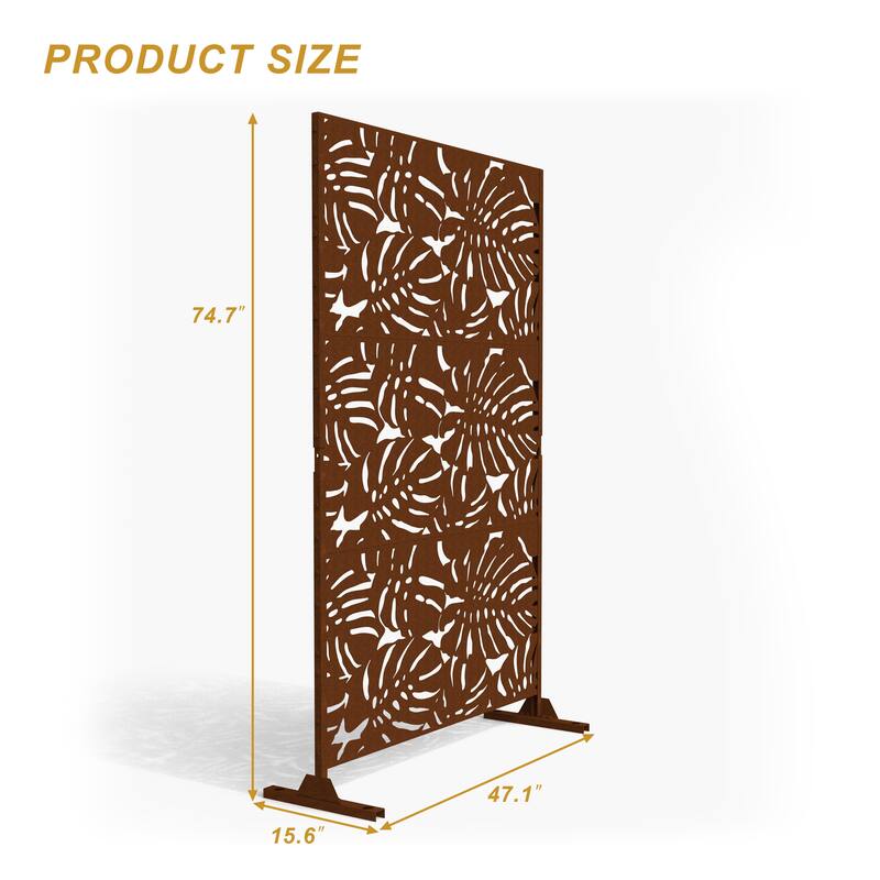 Outdoor Free Standing Metal Privacy Screen
