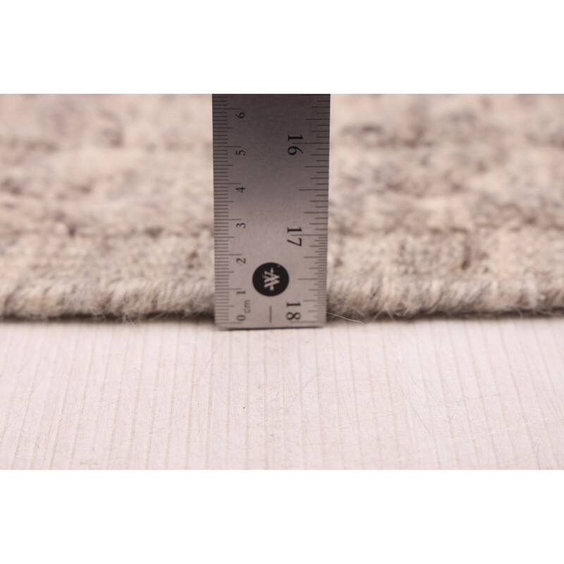 ECARPETGALLERY Hand-knotted Looma Light Grey Wool Rug - 8'1 x 9'10