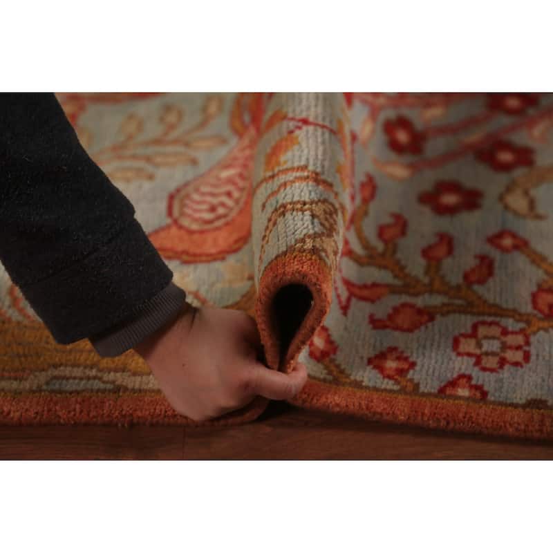 Animals Design Ziegler Indian Runner Rug Handmade Wool Carpet - 2'6"x 8'1"